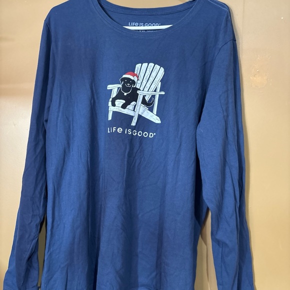 Life Is Good Tops - HC664 WOMEN'S SIZE XXL  LIFE IS GOOD TEE NWT Blue Long Sleeve